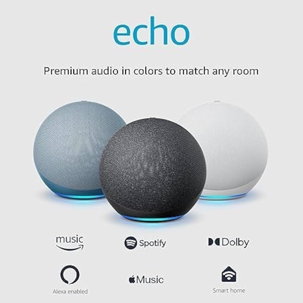 Like New: Echo 4th Gen Speaker, Charcoal